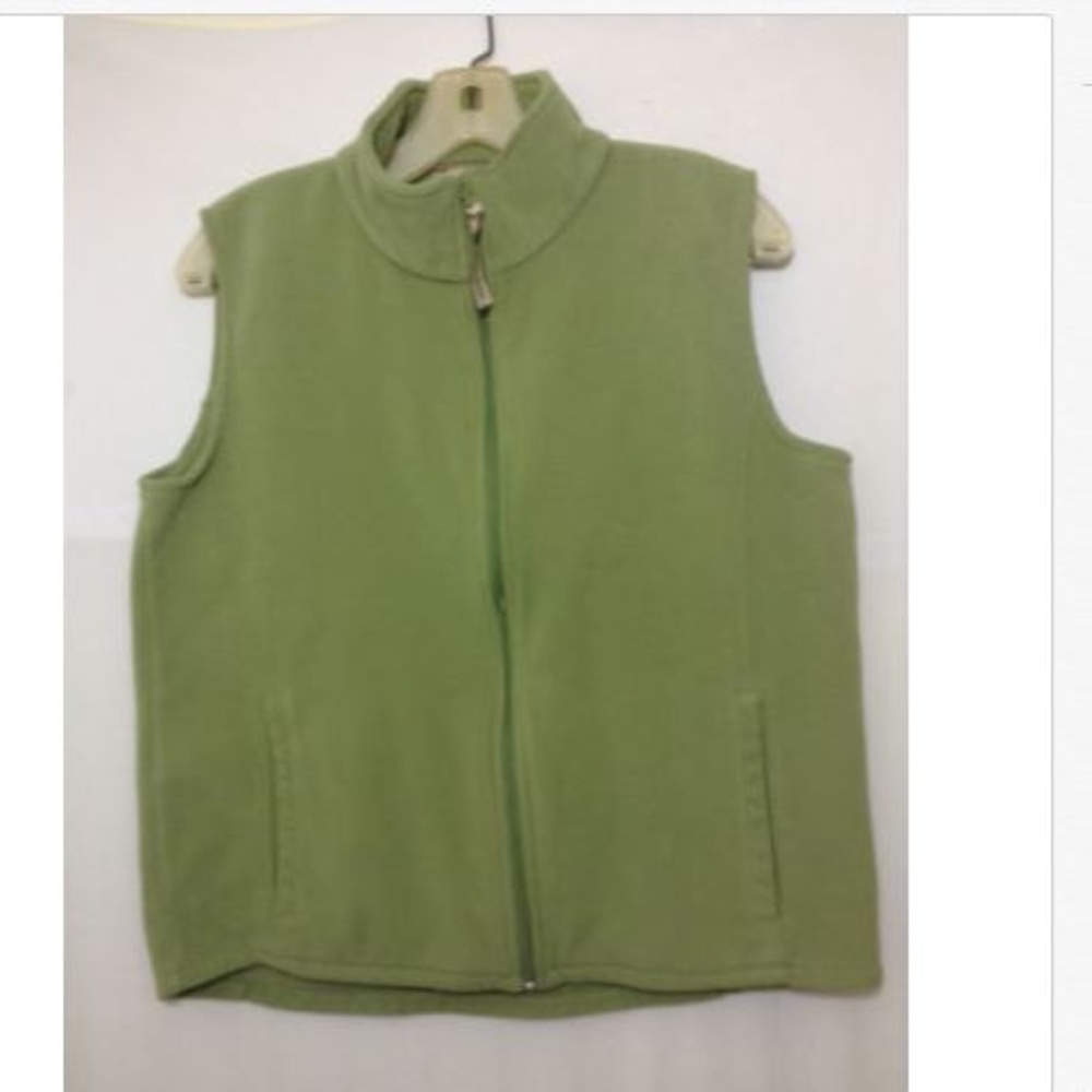 Woolrich Vest Green Fleece Woman Medium